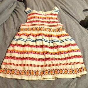 Floral embroidered dress, Peek brand, 100%cotton, 12-18 months...won't last!